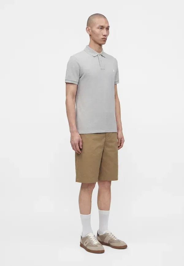 Поло из пике хлопковое Slim fit polo shirt Polo Ralph Lauren, серый — фото 4