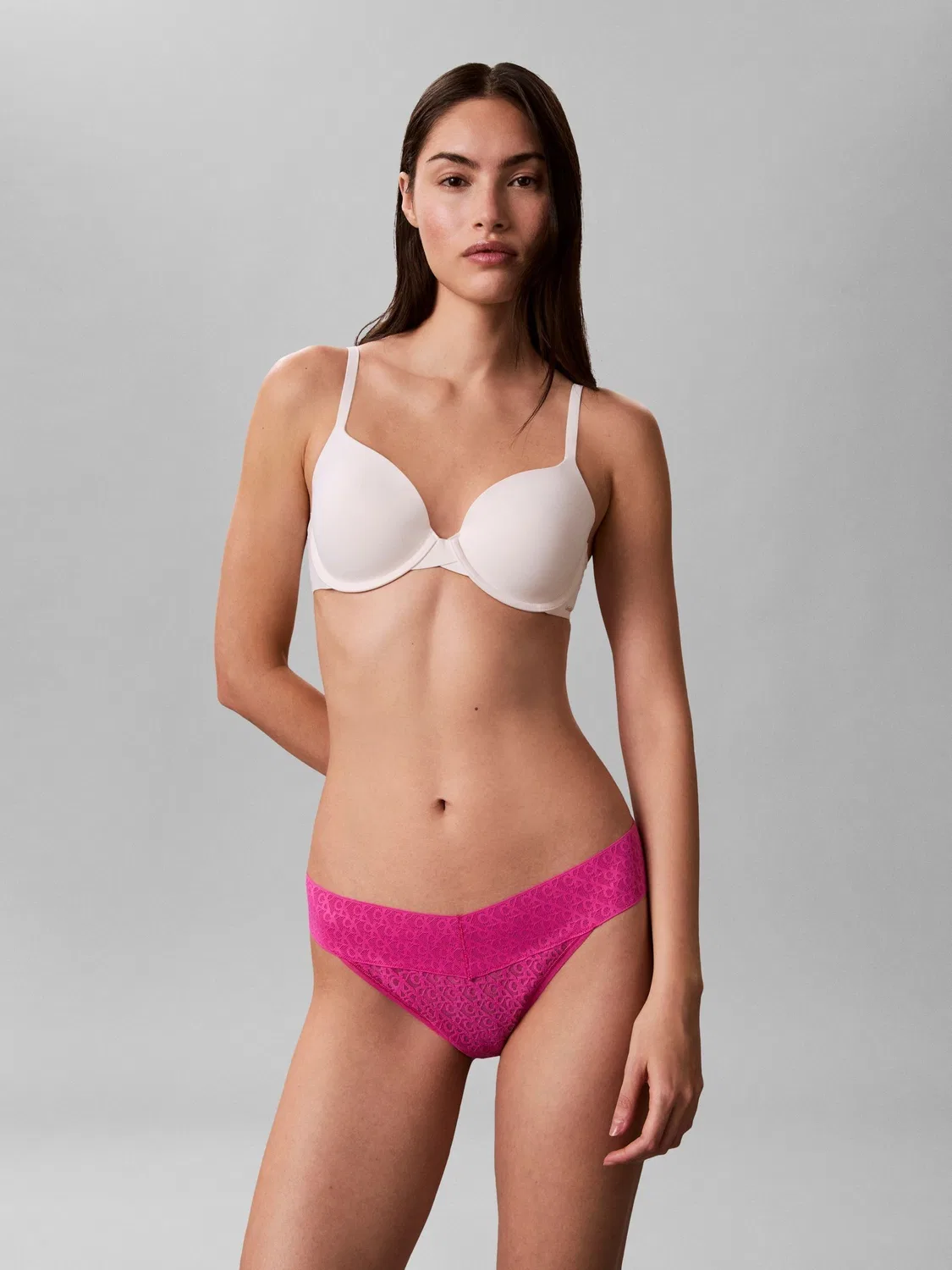 Бикини Calvin Klein Icon Logo Lace, розовый