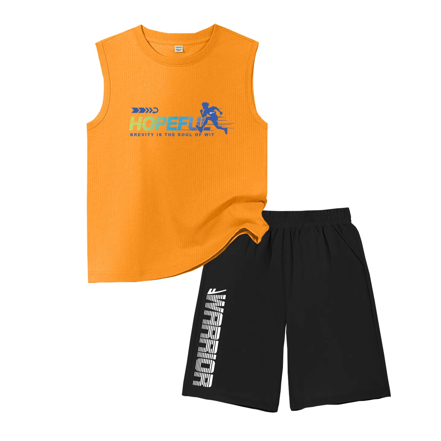 Детский спортивный комплект с принтом Orange/H Gradient Running-Black/H White Interval Bottom Right K WARRIOR