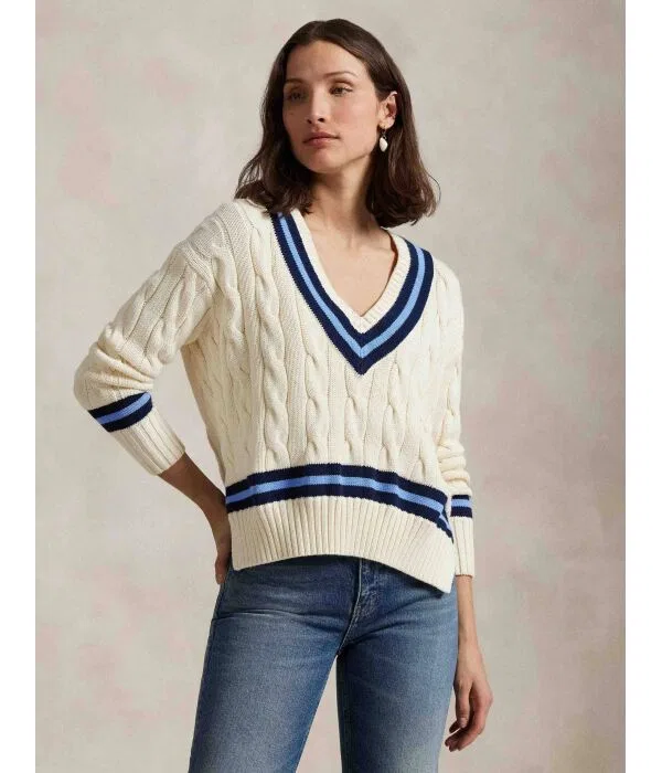 Женский свитер свободного кроя Polo Ralph Lauren, Crema