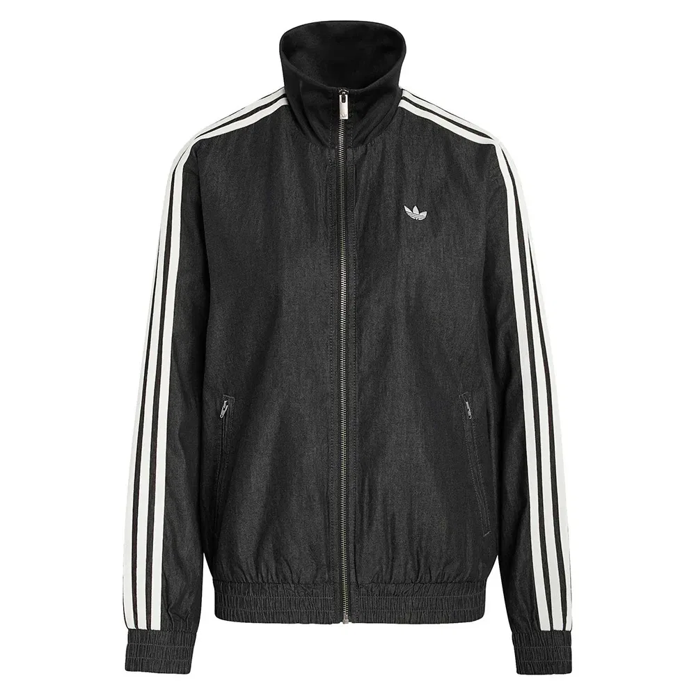 Худи джинсовое на молнии Adidas Originals, черный — фото 3