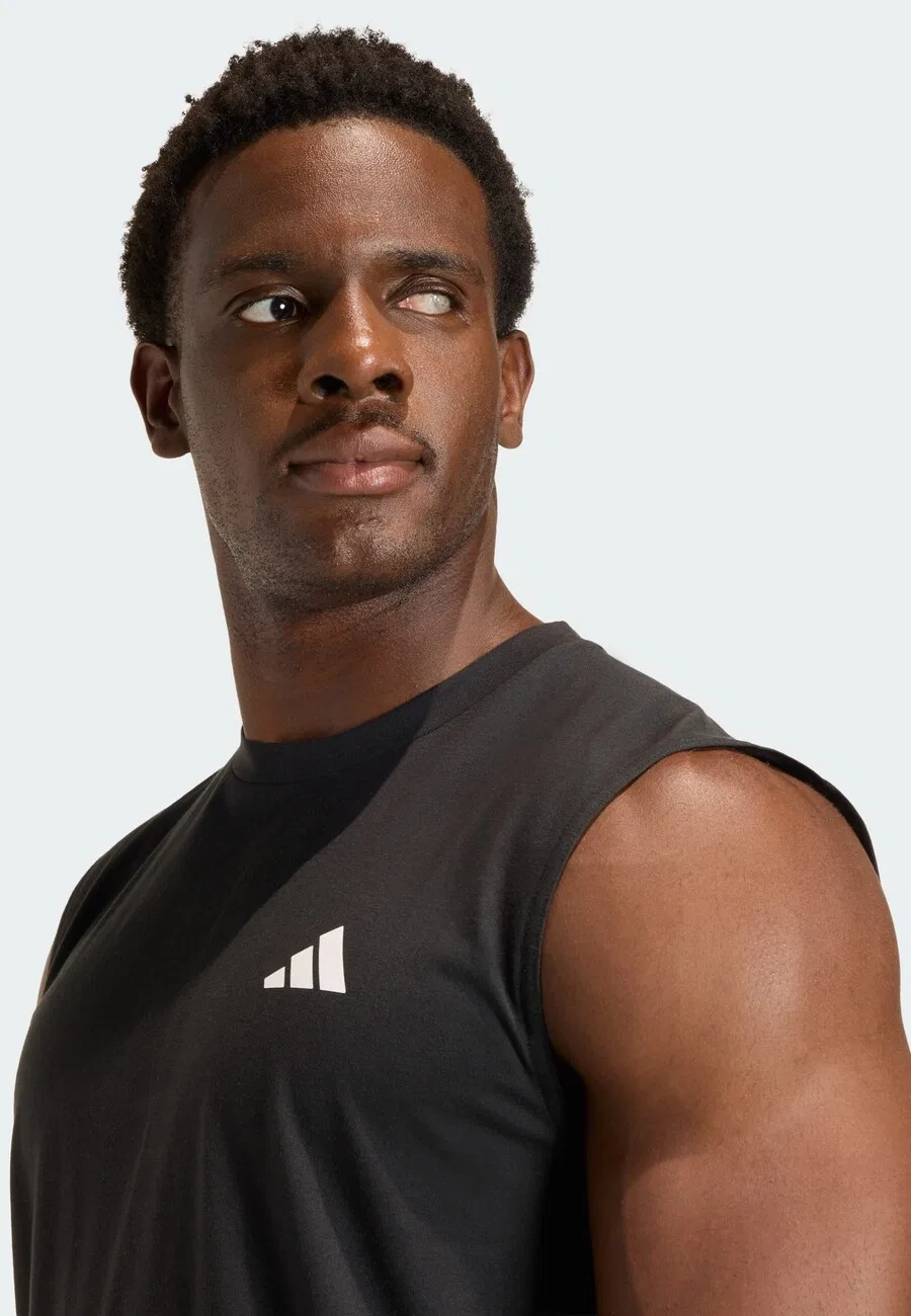 Спортивная футболка ADIDAS PERFORMANCE Performance Shirt 'Essentials Feelready' черного цвета — фото 4
