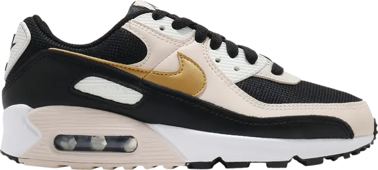 Кроссовки Nike Wmns Air Max 90 'Black Metallic Gold', черный