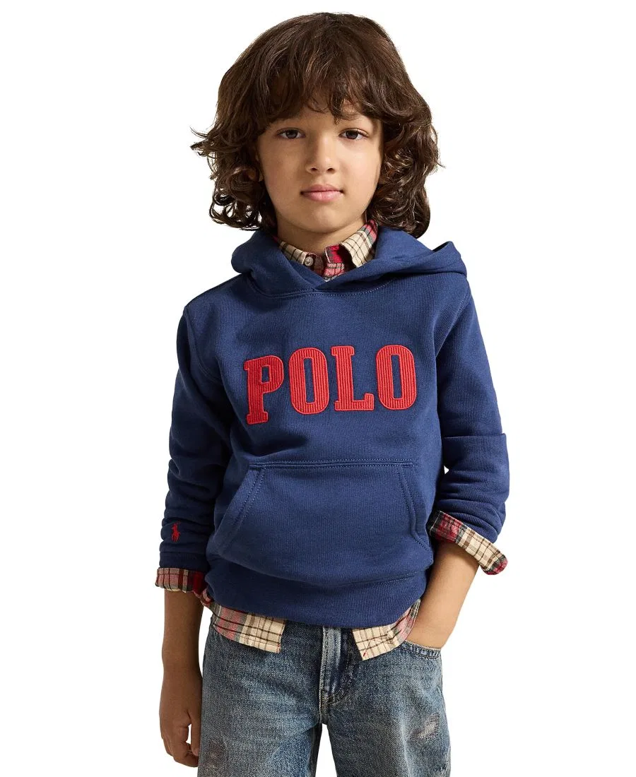 Худи из футера с вышивкой Polo Ralph Lauren, Rustic Navy