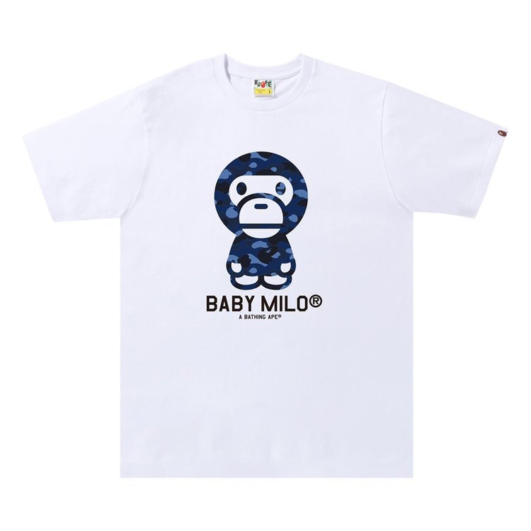 

Футболка BAPE Color Camo Baby Milo Tee 'White/Navy', белый