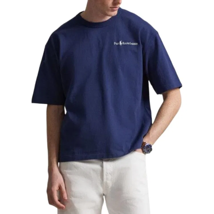 Мужская футболка свободного кроя Deep Cobalt Blue, Polo Ralph Lauren — фото 3