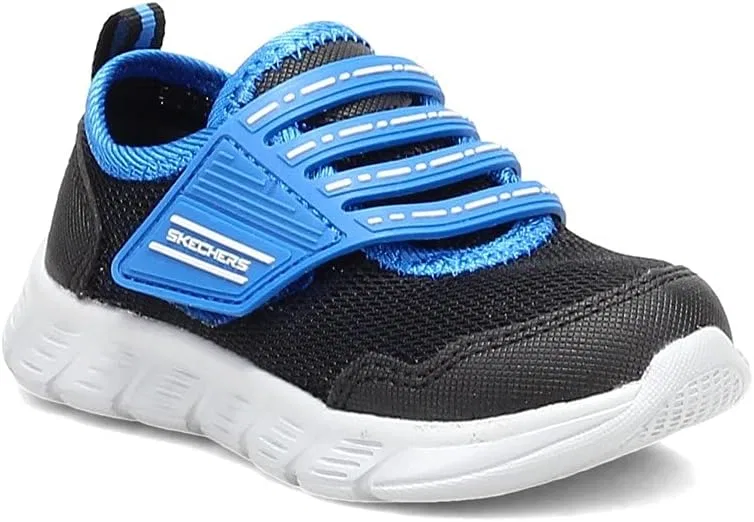 Детские кроссовки для мальчиков Comfy Flex - Mini Trainer Skechers, Black/Royal — фото 2