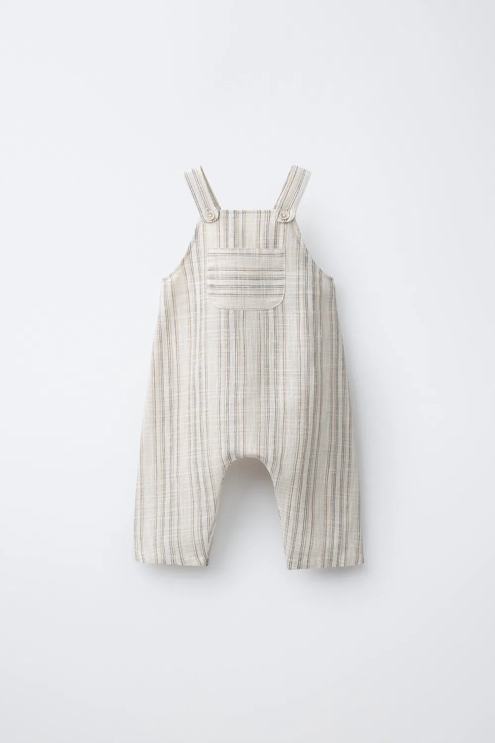 Длинные полосатые комбинезоны ZARA, Light Beige