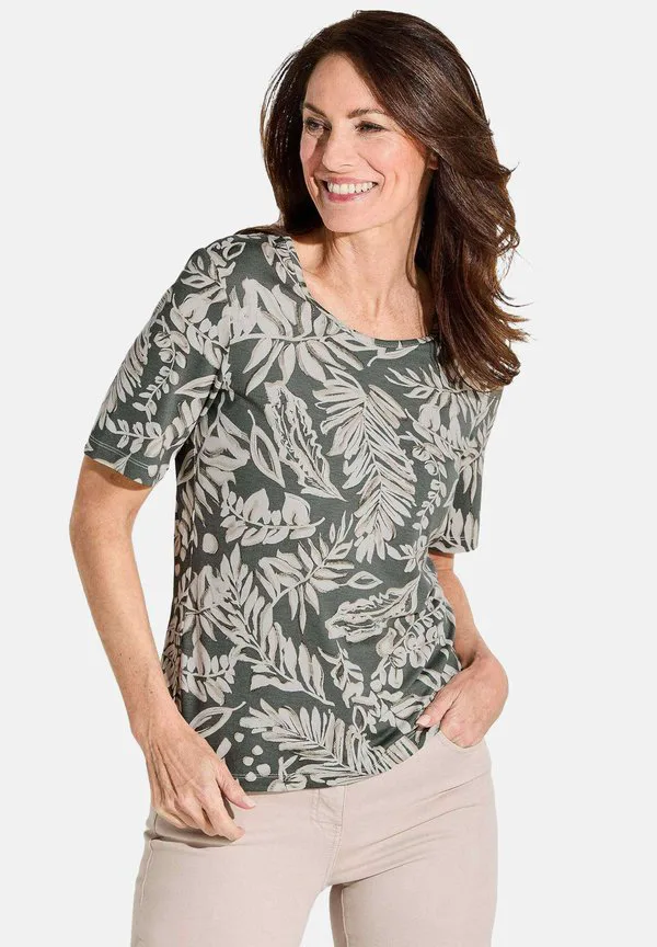 

Футболка с принтом Goldner, Grey/White Patterned, Белый, Футболка с принтом Goldner, Grey/White Patterned