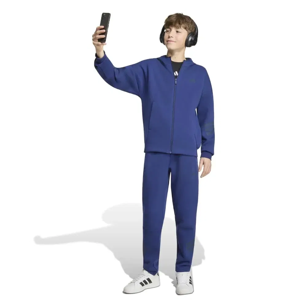Детские спортивные брюки с манжетами Future Icons 3-Stripes Cuffed Adidas, Blue — фото 4