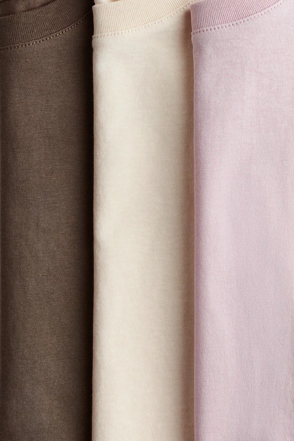 Набор из 3 футболок H&M, Helles Mattrosa/Hellbeige — фото 2