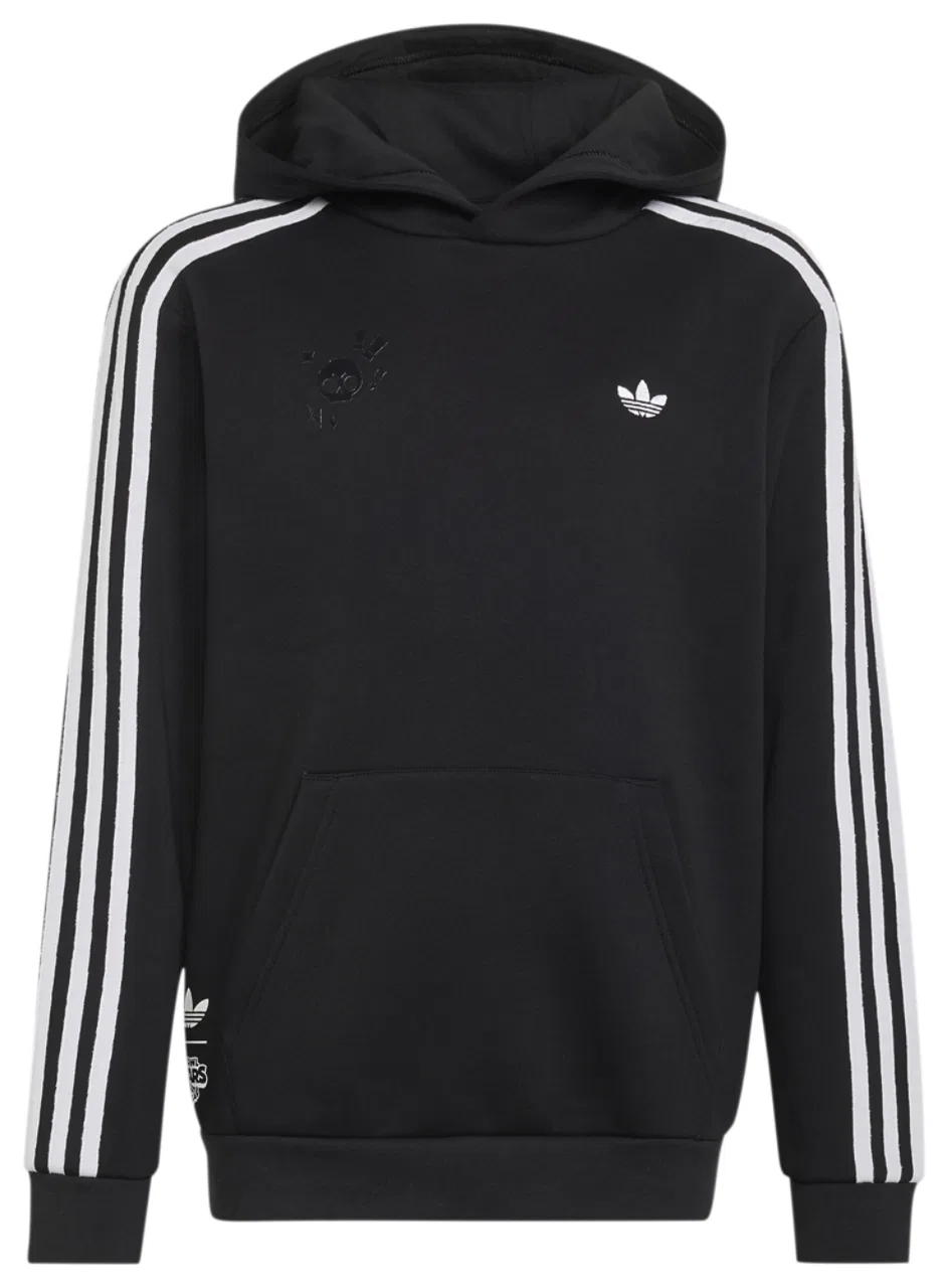 Детский худи с принтом Brawl Stars, свободный крой, adidas, Black/White