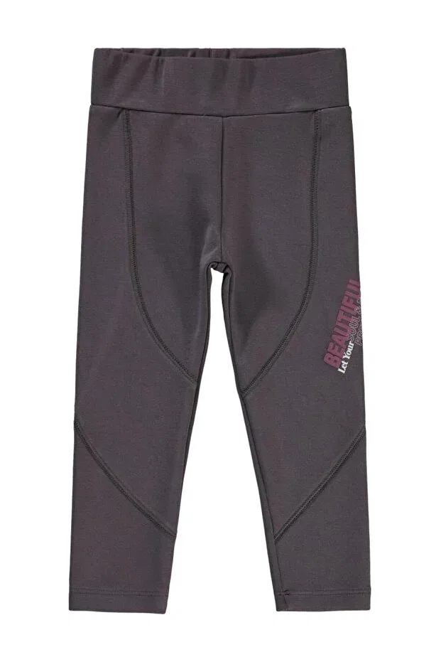 Детские леггинсы для девочек однотонные Civil Girls, Light Charcoal