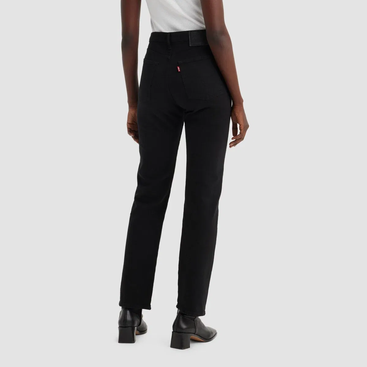 Женские джинсы с высокой посадкой Wedgie Straight Cropped Levi's, Soft Black — фото 3