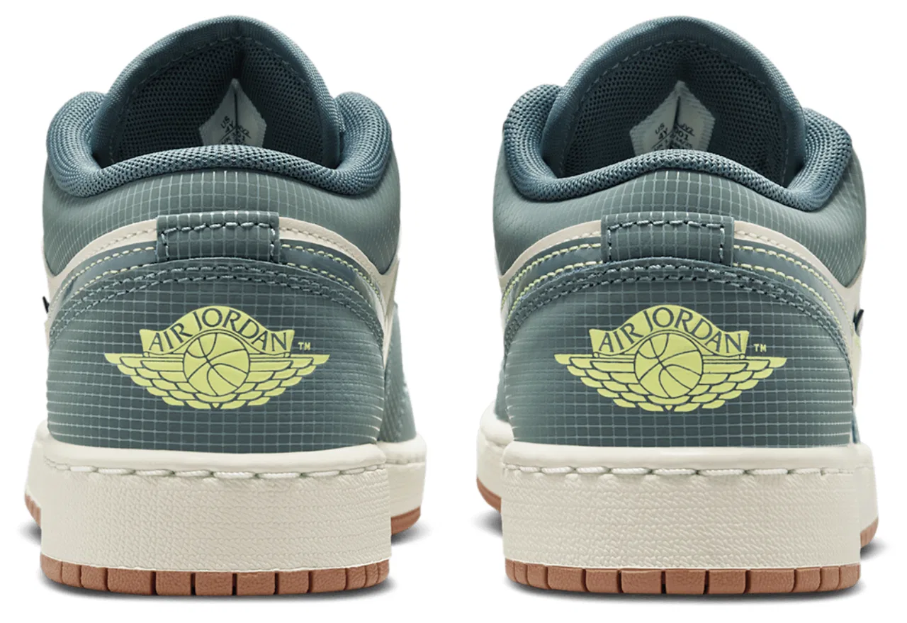 Кроссовки для мальчиков AJ 1 Low SE Jordan, цвет Light Lemon Twist/Hasta/Sea Glass — фото 3