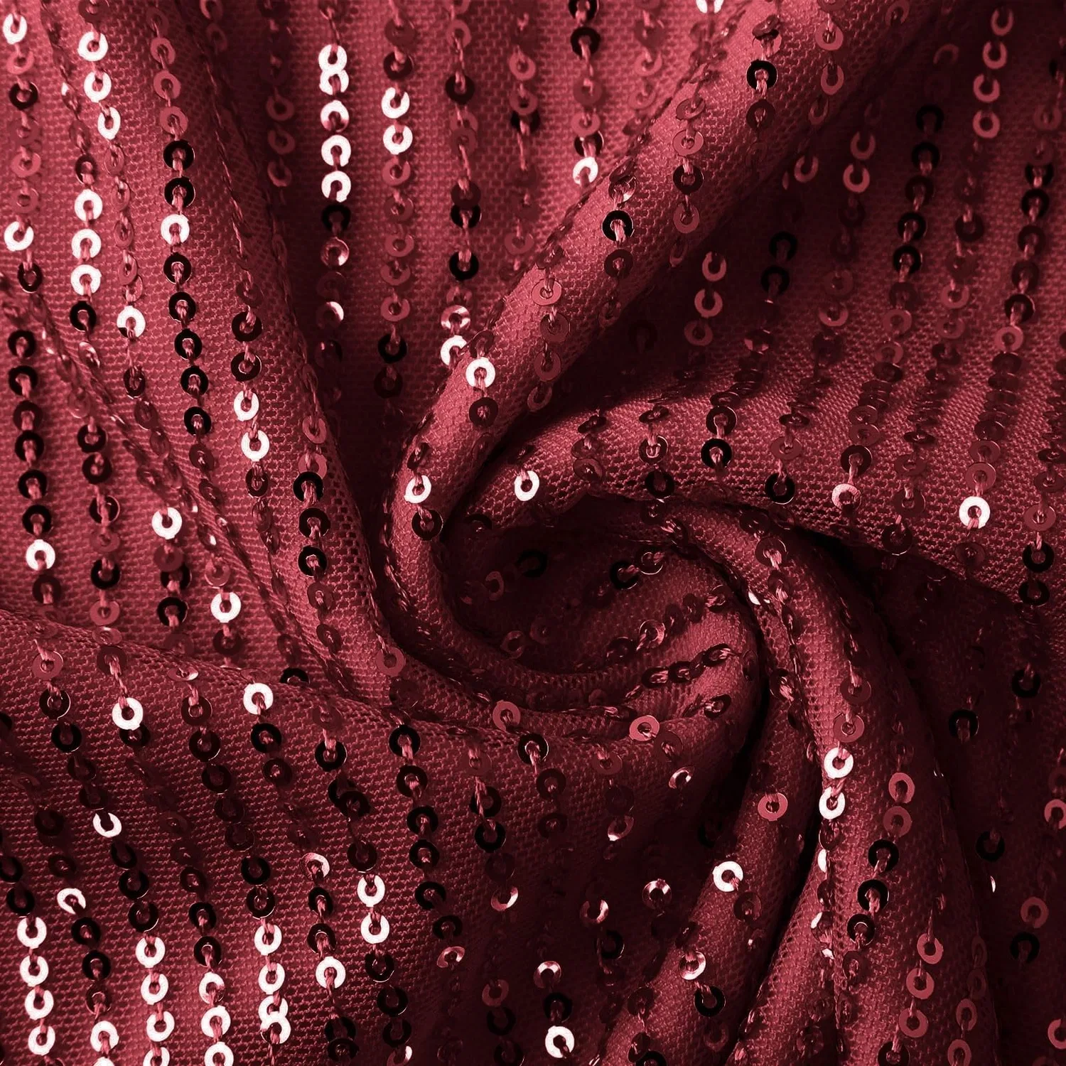 Женская блестящая блузка с длинным рукавом Sequin Tops, 30b-wine — фото 4