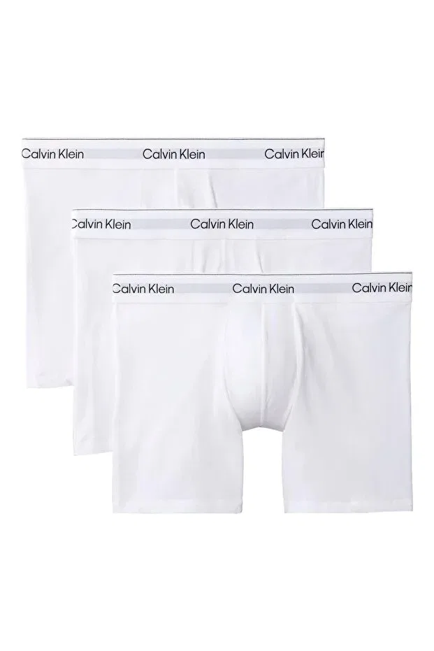 Мужские боксеры 3-шт с эластичным поясом Calvin Klein, White