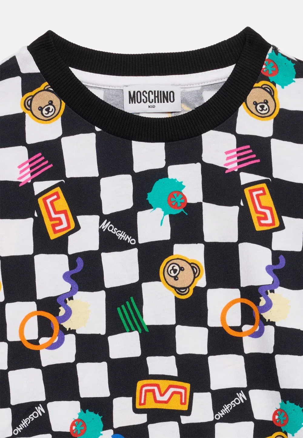 Футболка унисекс с принтом Moschino, White/Black — фото 3