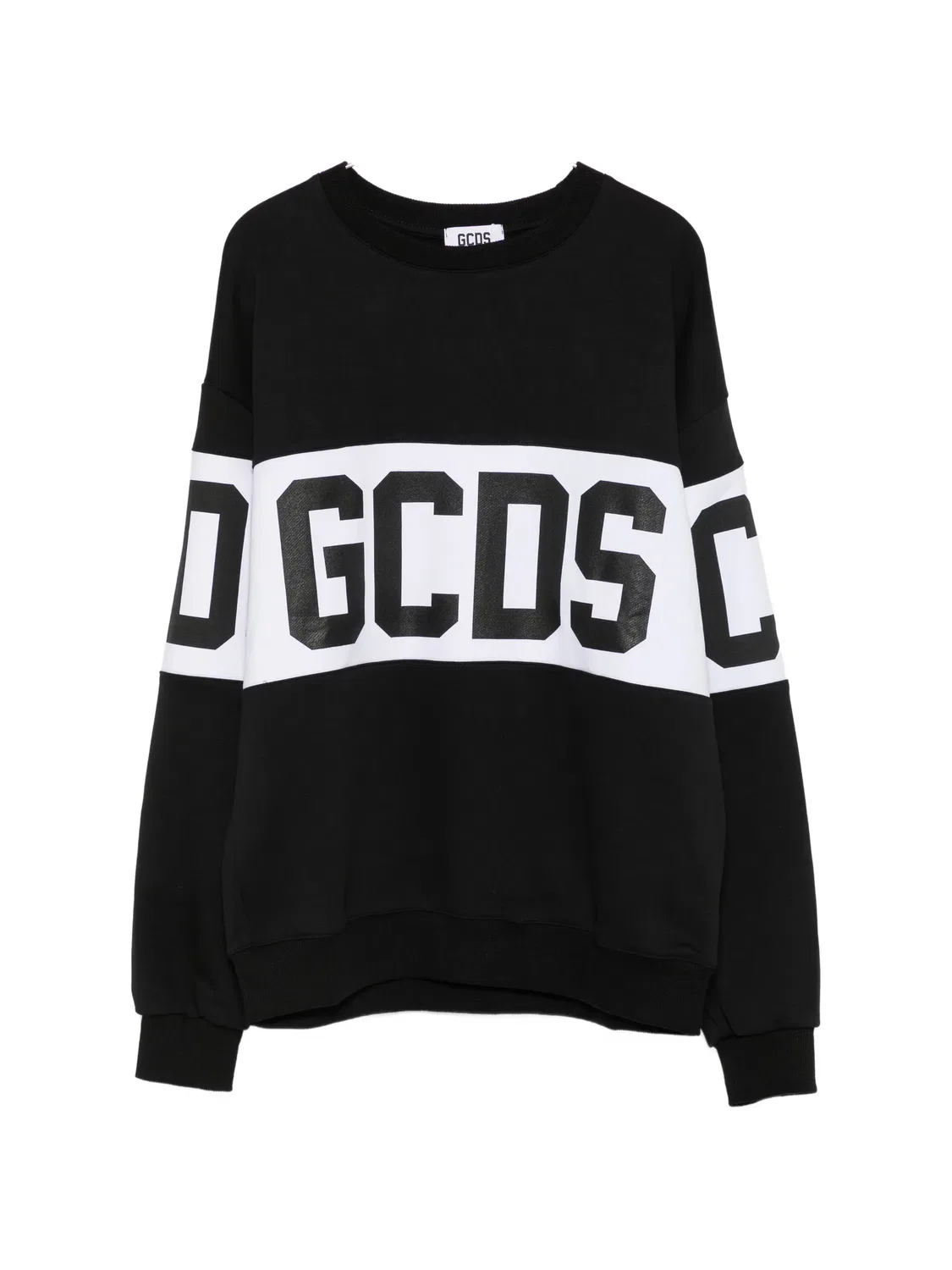 Свитер с вставками и логотипом Gcds Kids, черный