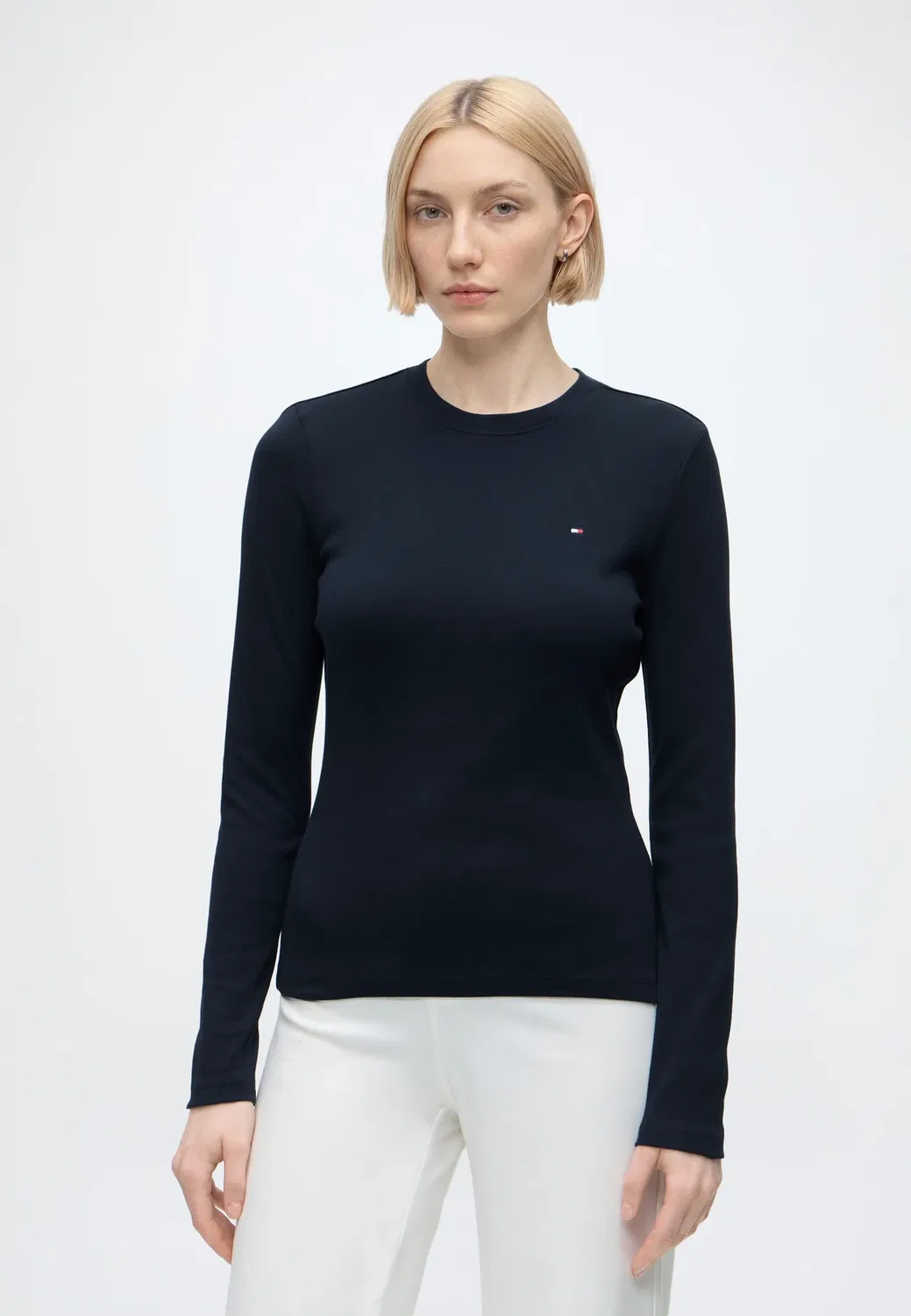 Футболка с длинными рукавами Cody slim c-nk l/s - топ с длинными рукавами Tommy Hilfiger, Dark Blue