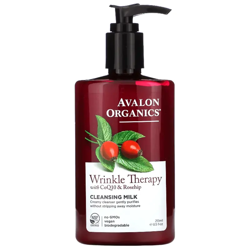 

Очищающее молочко Avalon Organics для лица с CoQ10 и шиповником, 251 мл