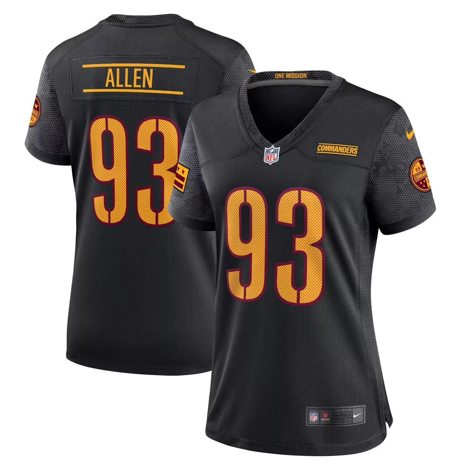 

Женская майка Nike Jonathan Allen Black Washington Commanders Alternate Game Player Nike