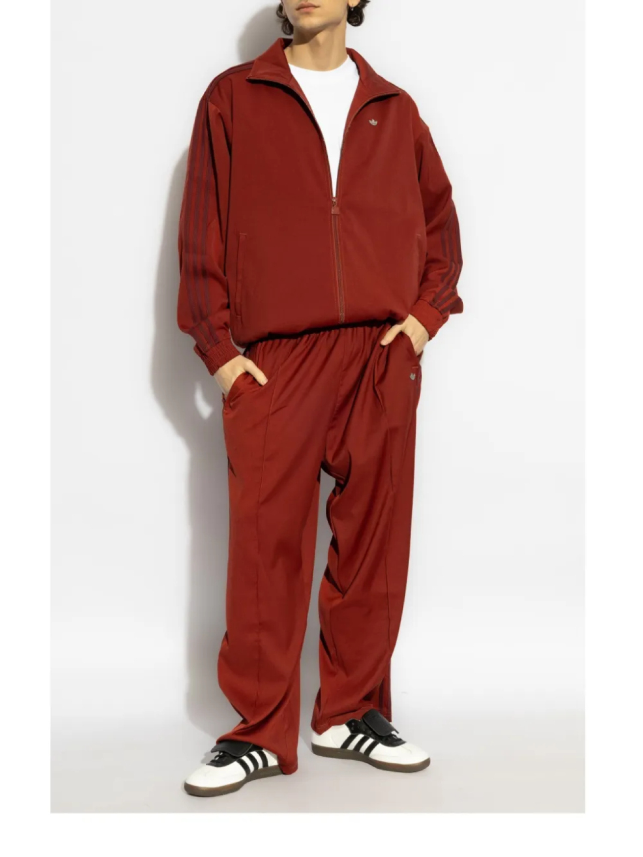Спортивные штаны с логотипом Adidas, красный — фото 2