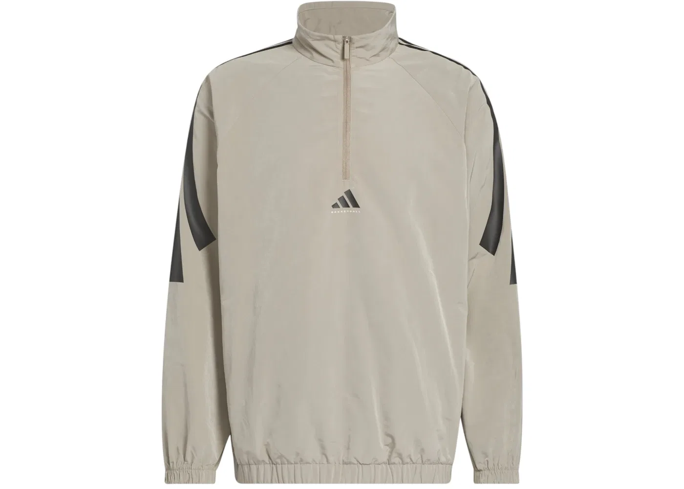Мужской свитер с полузастежкой-молнией Woven Half-Zip Sweater Adidas, Putty Beige