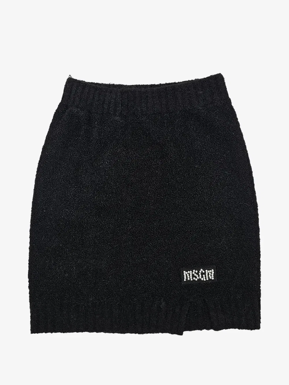Мини-юбка с нашивкой-логотипом MSGM Kids, черный