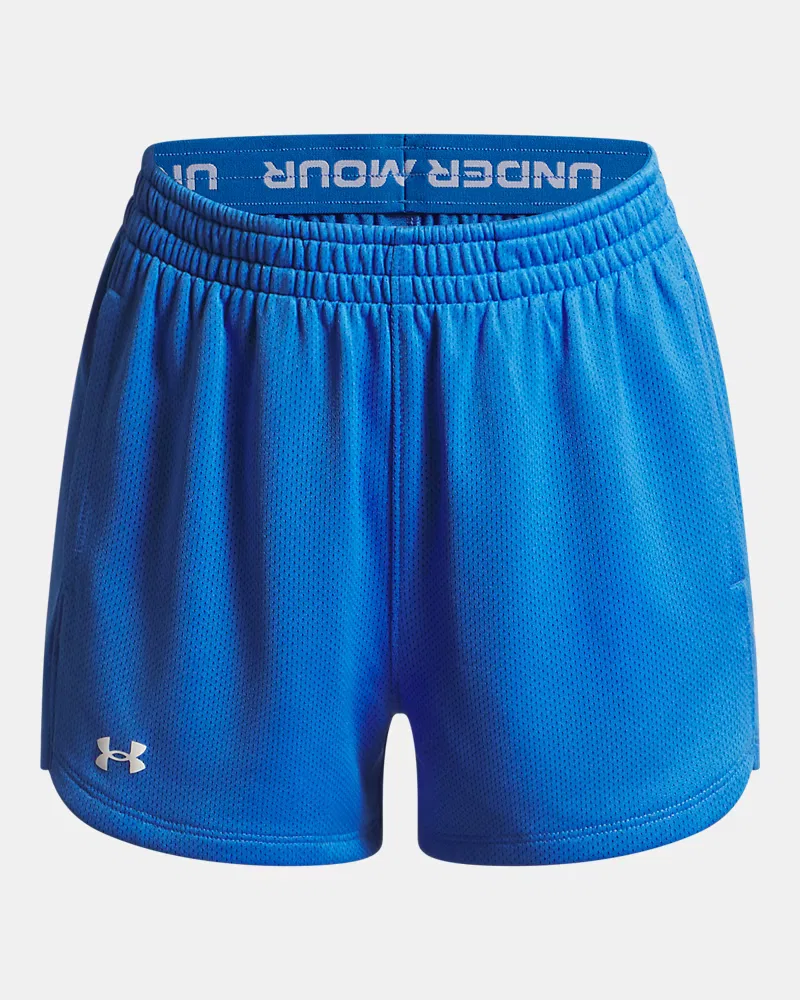 Шорты с длиной по внутреннему шву 6 см из дышащей двойной сетки UA Tech Mesh Play Up UnderArmour, Blue Atlantis/White