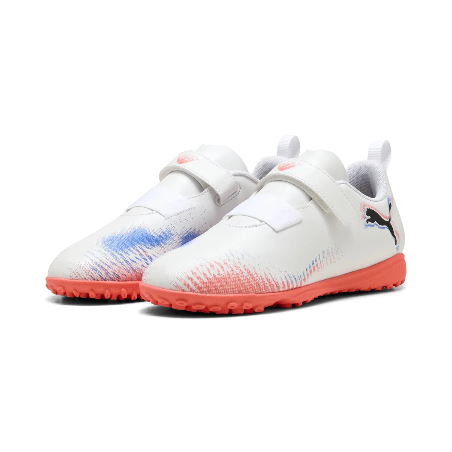 Детские футбольные кроссовки с контролем мяча PUMA, White Black Glowing Red