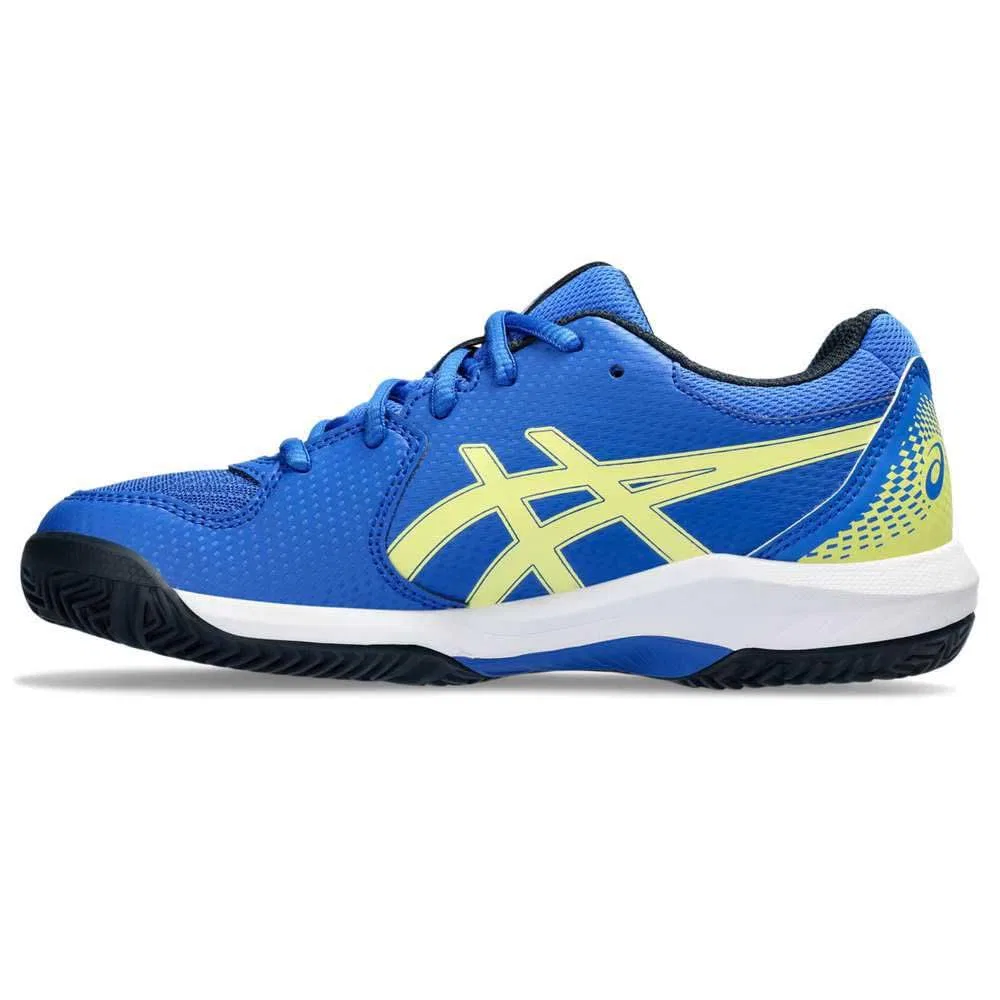 Детские кроссовки для мальчиков с поддержкой Gel Dedicated 8 Padel Gs ASICS, Illusion Blue Glow Yellow — фото 3