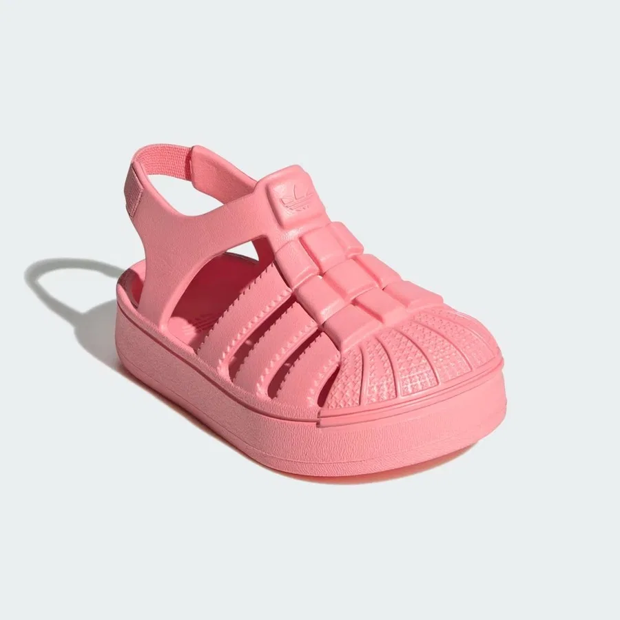 Сандалии с ремешком Superstar Sandals Kids adidas, Розовый — фото 4