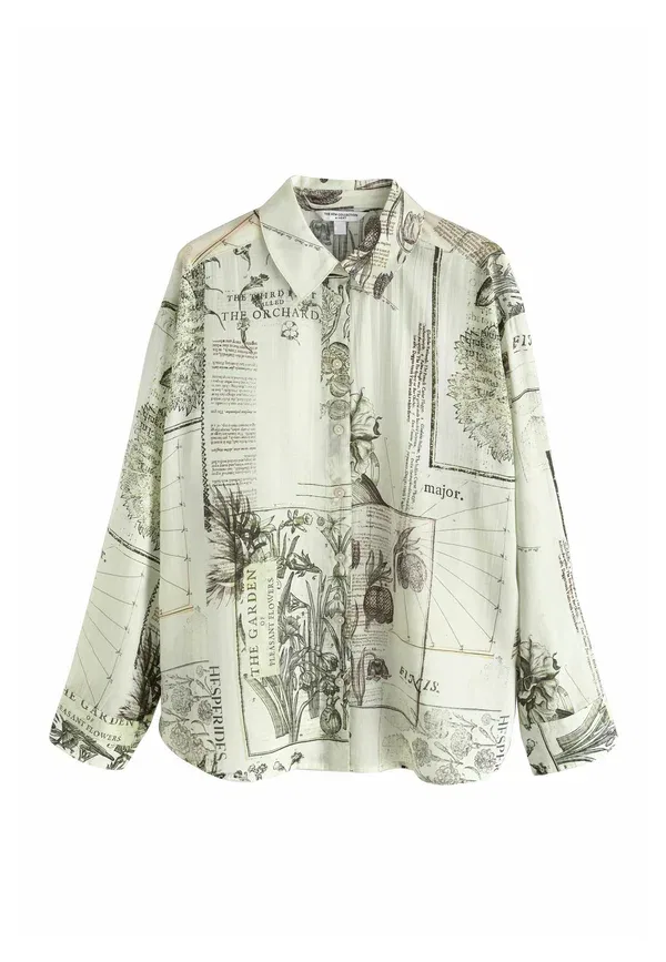 Блуза с принтом Button-down blouse Next, Kew Gardens