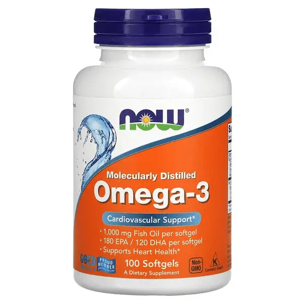 

Жирные кислоты омега-3 NOW Foods, 100 капсул
