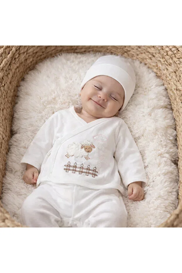 Детский комплект одежды для новорожденных с принтом 100% хлопок Bys Baby Fashion, White — фото 2