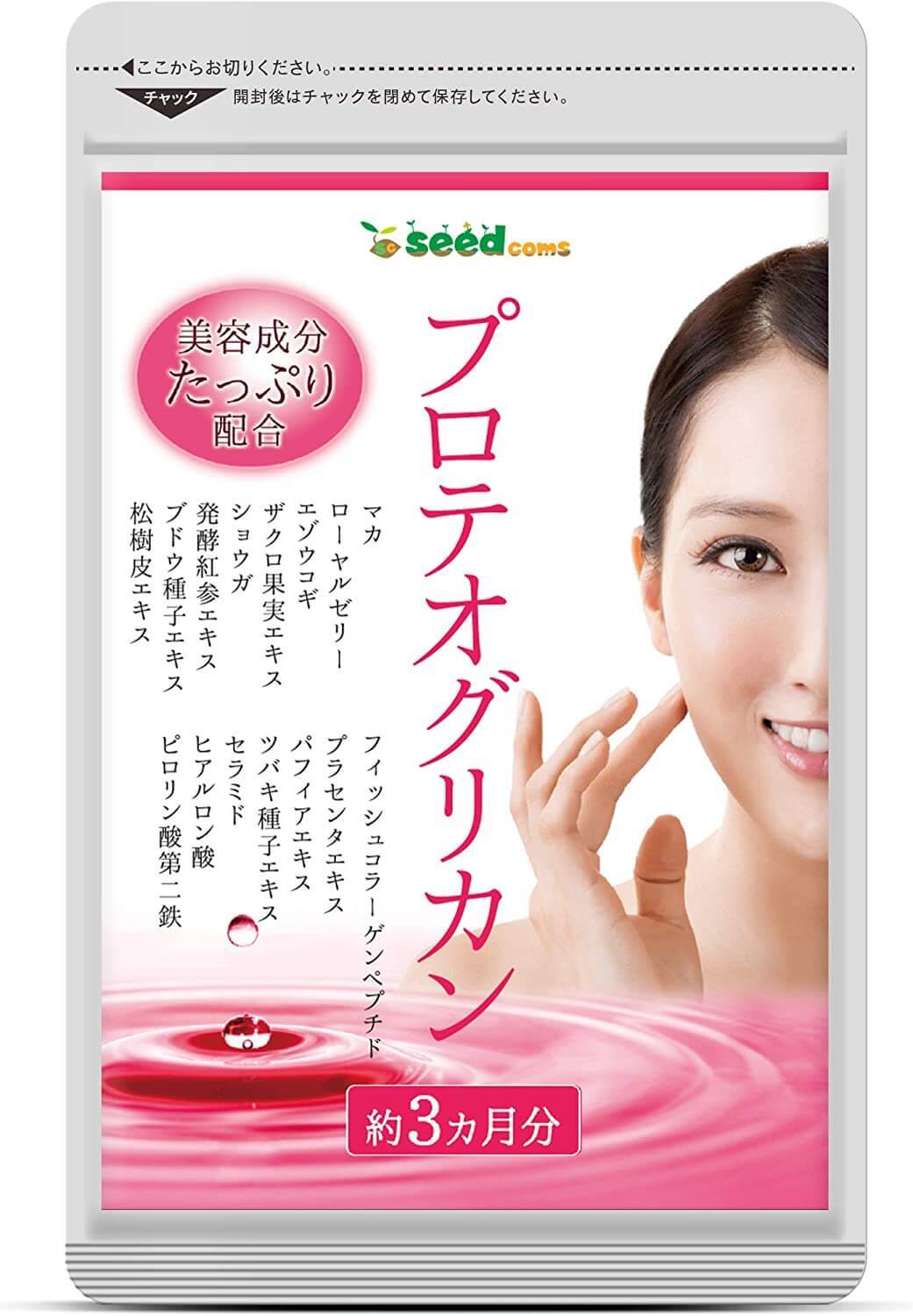 

Добавка Seed Coms Proteoglycan Ceramide, Hyaluronic Acid, Collagen, 90 таблеток