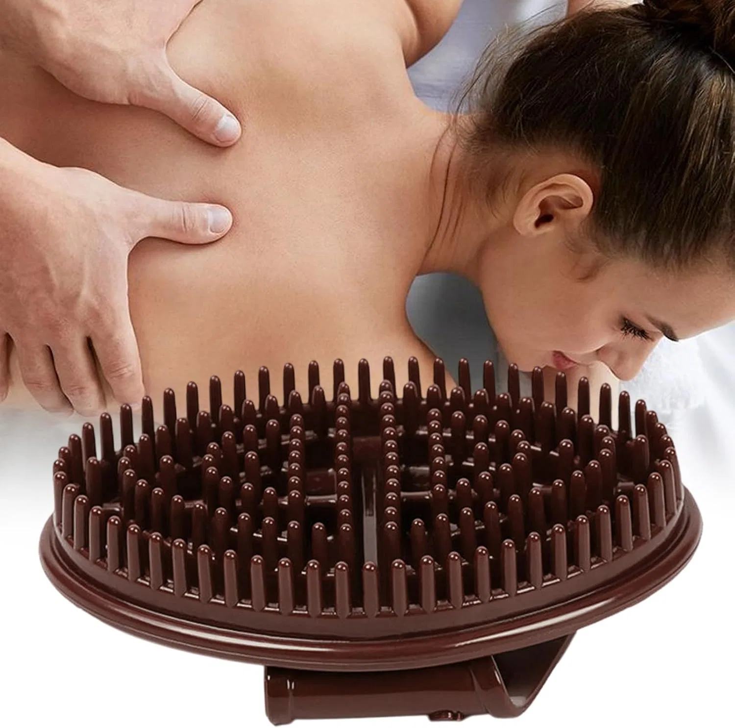 Массажная щетка для тела, Premium Wood Silicone, 82 г, мультиколор Generisch — фото 3