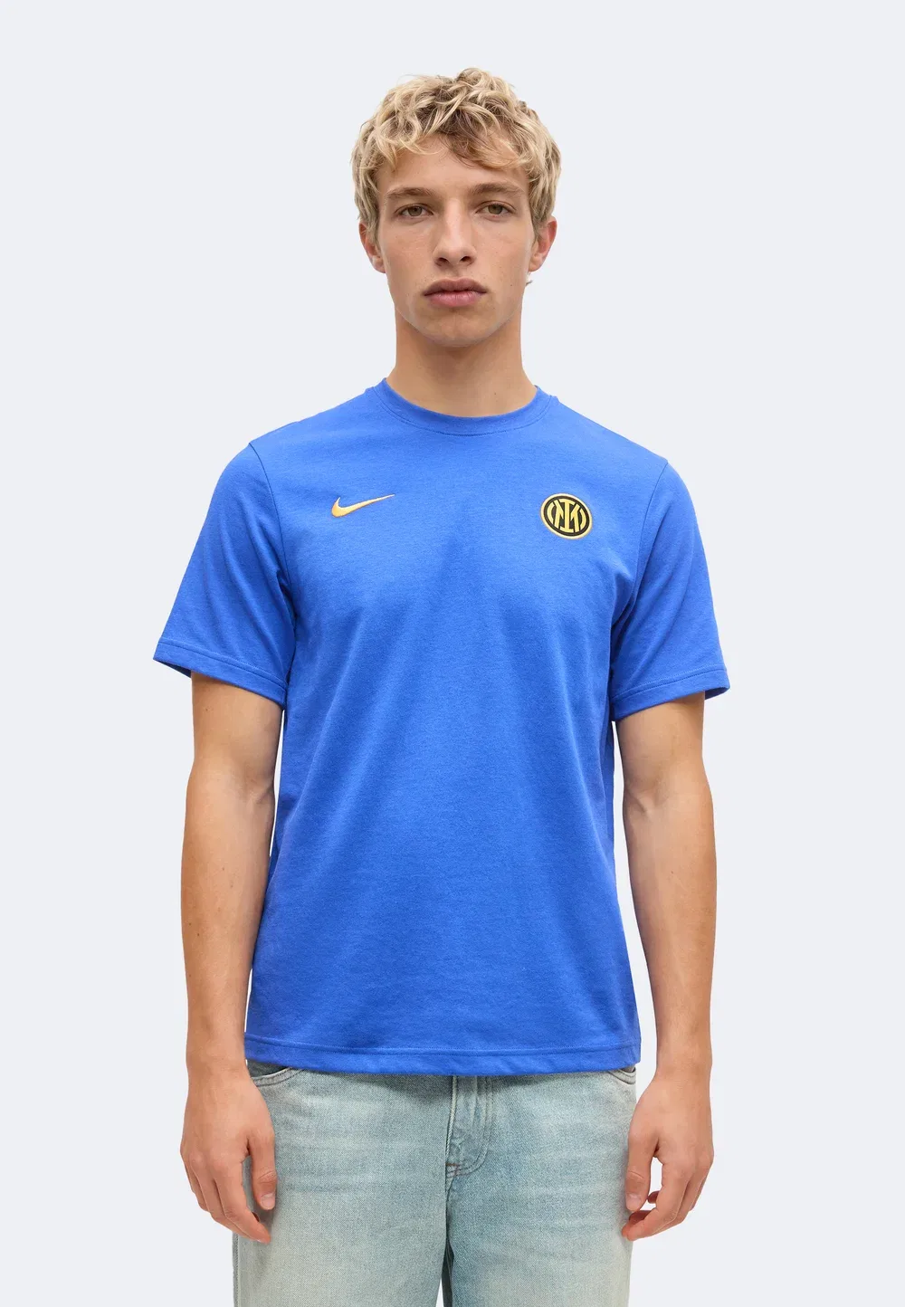 Основная спортивная футболка «Интер Милан» Nike Performance, Game Royal/University Gold-Coloured