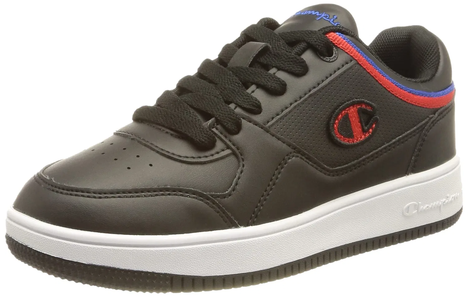 Детские кроссовки для мальчиков с принтом Rebound Low B Gs Champion, Nero Blu Rosso Kk006