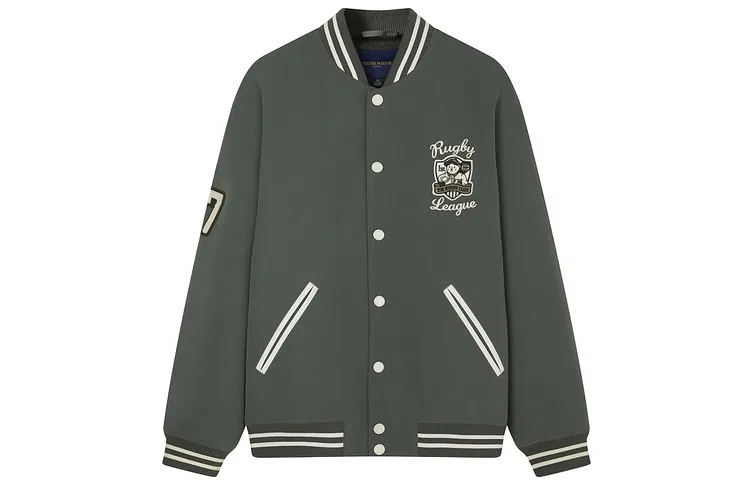 Детское худи с принтом SS24 Baseball Jacket Unisex Teenie Weenie Men, Army Green