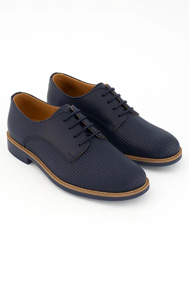 Детские туфли для мальчиков замшевые Sirri, Navy Blue — фото 3