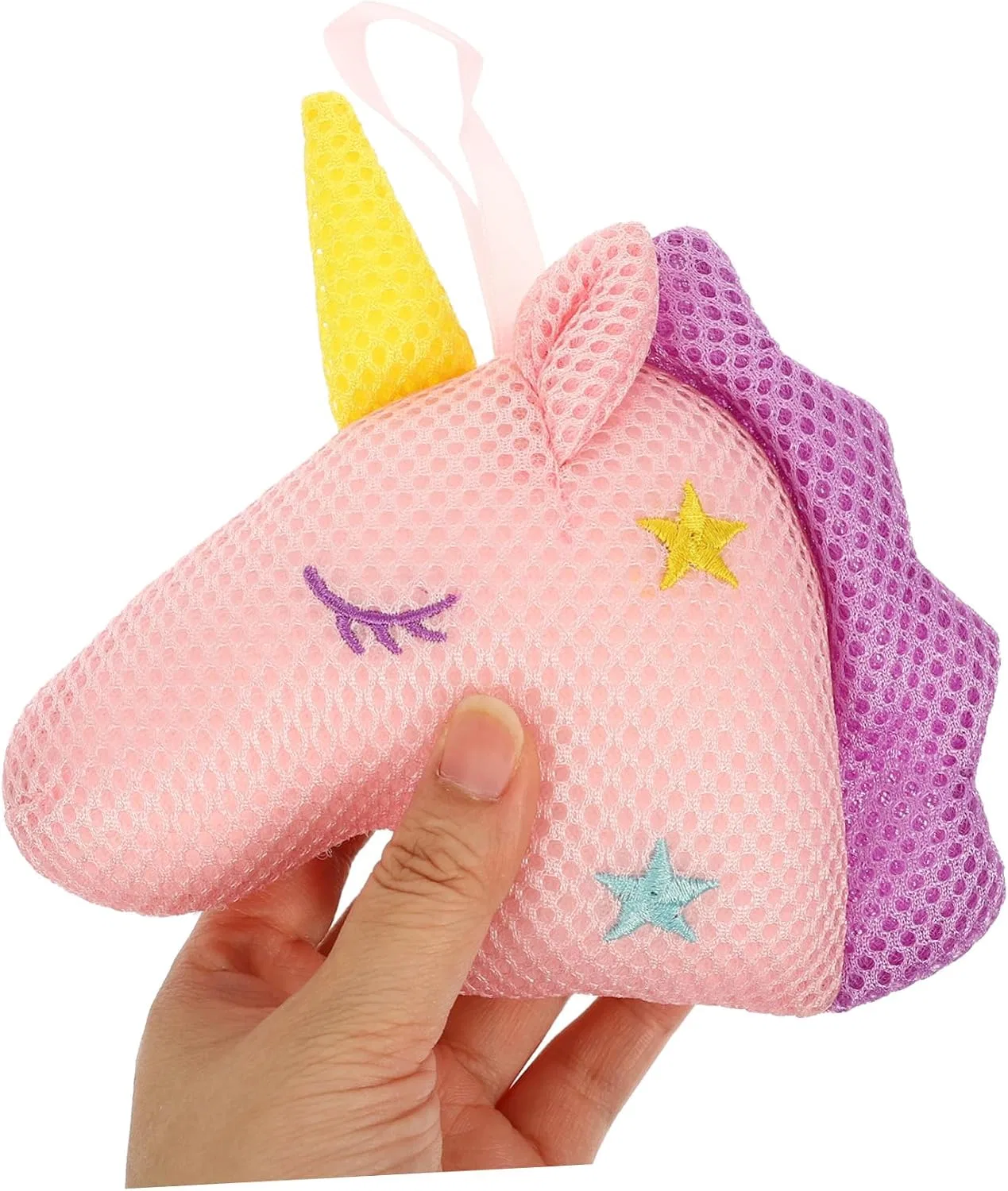 Мочалка для душа Unicorn, 2 шт, GANAZONO, Белый, Розовый — фото 3