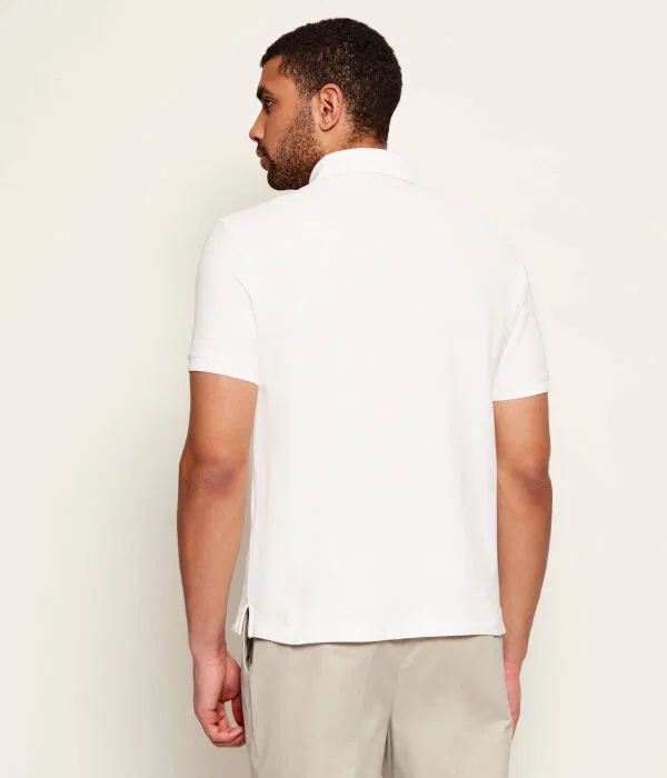 Мужское поло с двойным лицом Double Face Polo Emporio Armani, белый — фото 3