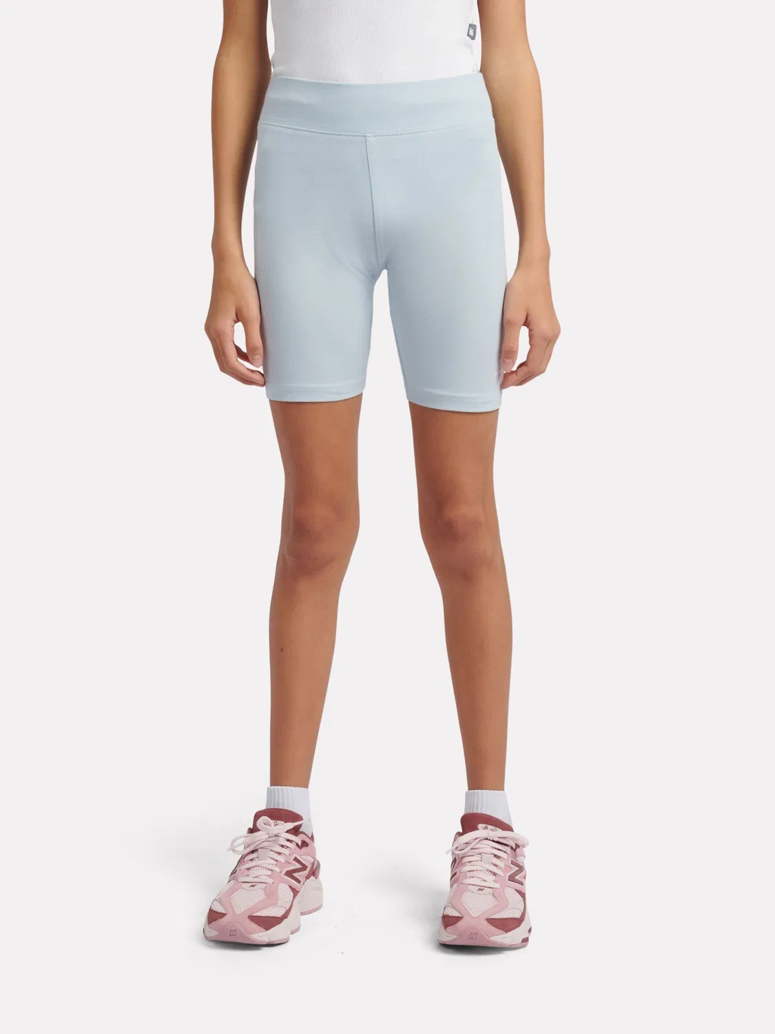 Шорты велосипедки Stacked Logo New Balance, синие