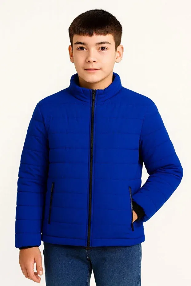 Детская зимняя куртка с принтом Generic Brands, Saks Blue — фото 4