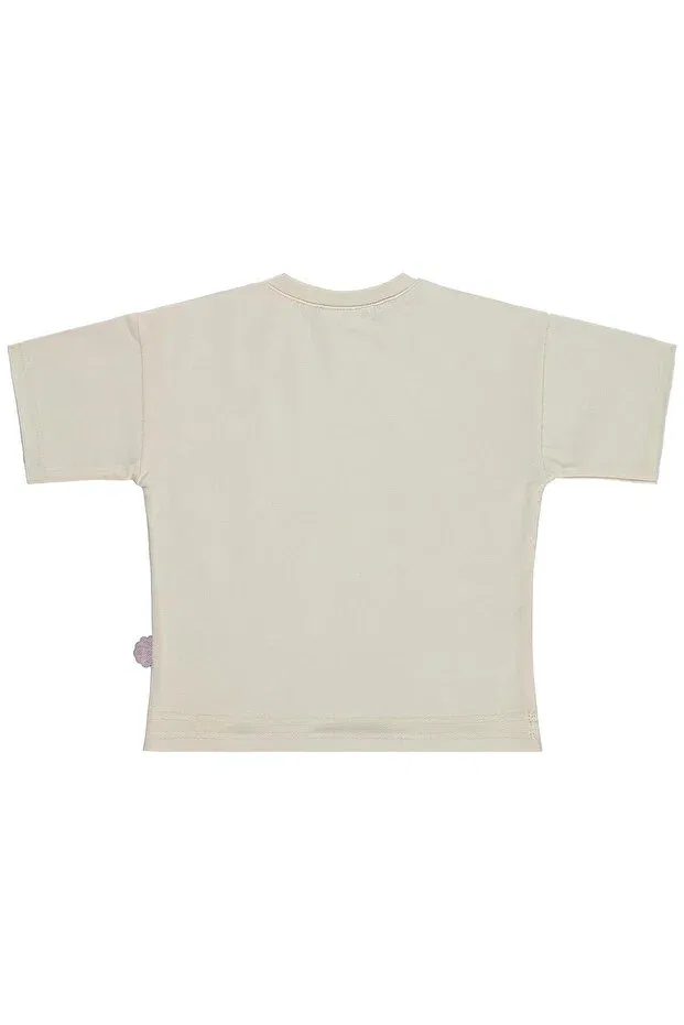 Детская футболка с коротким рукавом Ornamental label pocket t-shirt Civil Baby, Light Beige — фото 2