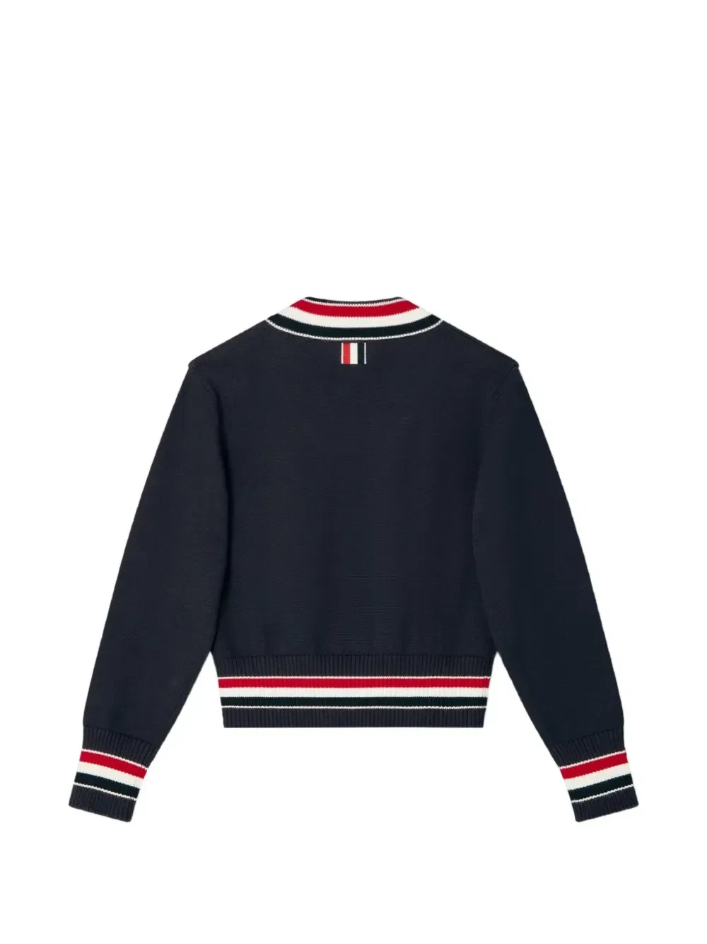 Толстовка вязки интарсия Thom Browne Kids, черный — фото 2