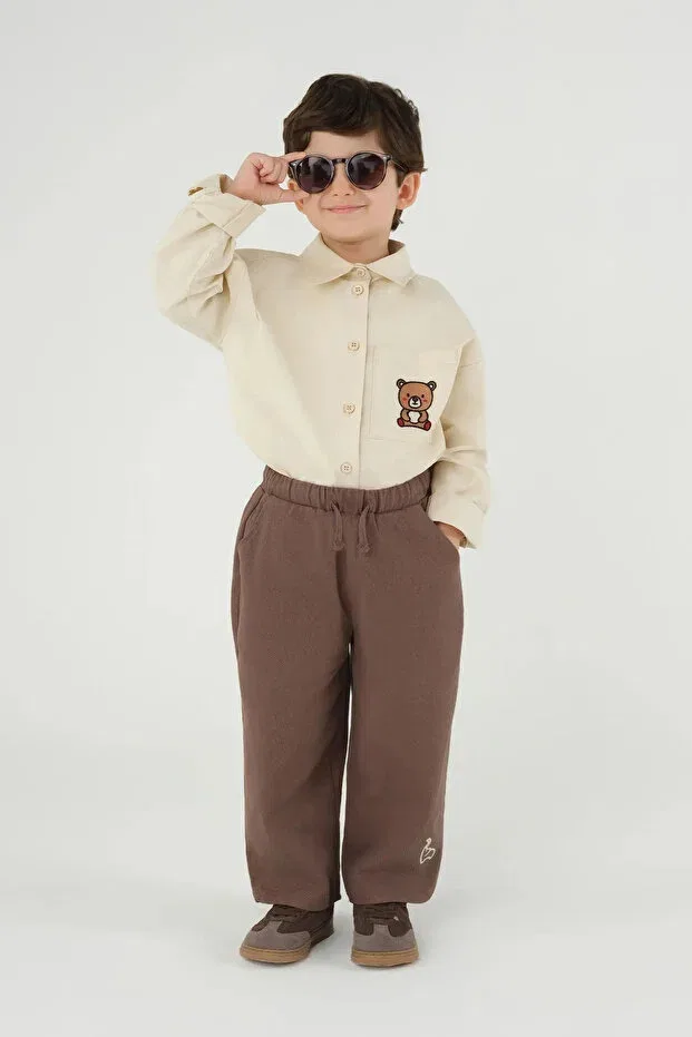 Детская рубашка для мальчиков с вышивкой Mioma Kids, White