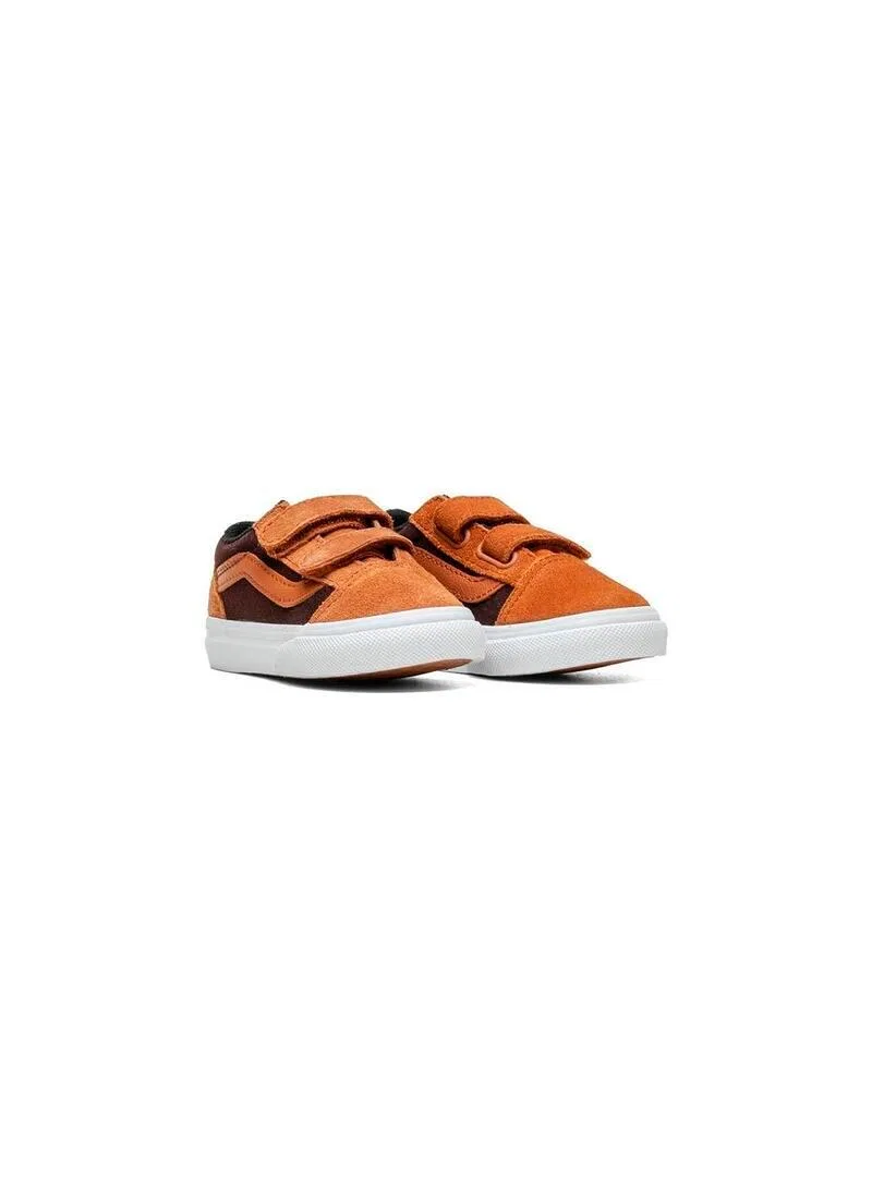 Детские кроссовки с липучками Vans Old Skool, Цвет Braun — фото 4